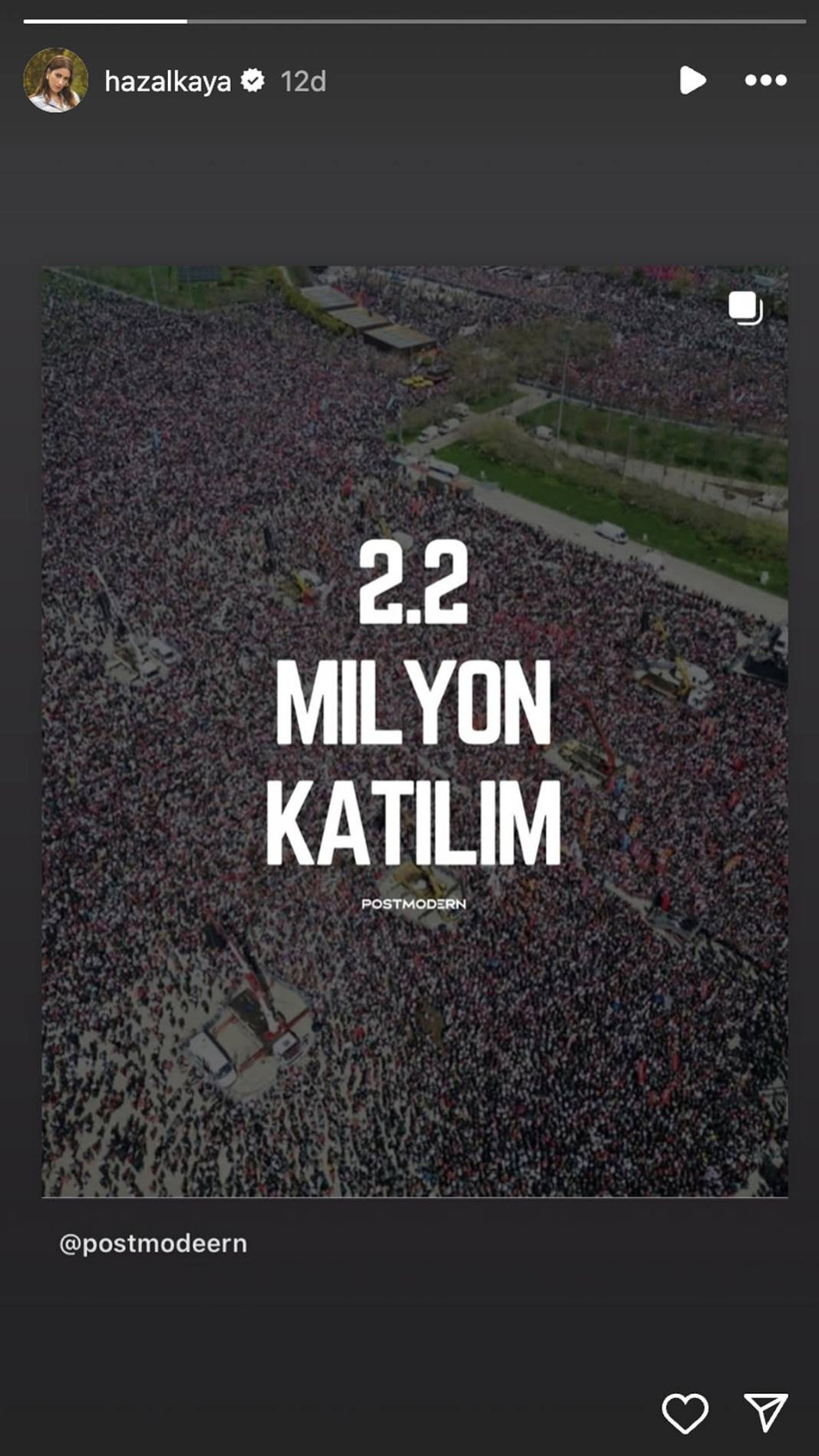 İstanbul'daki dev mitingde ünlüler de yer aldı: Sosyal medyada destek paylaşımları yağdı - Fotoğraf: 20
